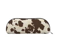 Bolsa de recepción con impresión de manchas de vaca marrón - Estuche de maquillaje - Bolsas de cosméticos - Bolsa de almacenamiento de viaje - Bolsa de aseo - Bolsa de lápices, Manchas de Vaca Marrón