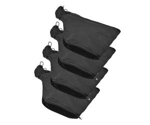Bolsa de recogida de polvo, paquete de 4 bolsas ajustables para aserrín para sierras de inglete y mesa, agujero de 1.7-2.3 pulgadas, color negro