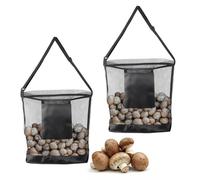 Bolsa de recogida de setas en red - Smage de correa ajustable portátil, bolsa de almacenamiento plegable duradera | Herramienta de búsqueda de alimentos al aire libre para Garden Orchard Farm Jungle