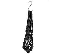 Bolsa de Red para alimentación de Aves de Corral Bolsa de Hilo para Pollo Comedero Colgante Duradero y Resistente Juguete para gallinero Soporte para Verduras con Gancho de Acero (Negro)