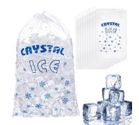 Bolsa de refrigeración, 100 piezas de bolsas reutilizables resistentes, contenedor para congelador portátil con cinta adhesiva para vueltas de picnic para picnics solución confiable para exteriores Pe