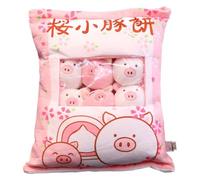 Bolsa de, Refuerzo Bastante Relleno, Peludos Desmontables | Diseño único, almohada de felpa esponjosa con cerdos de cerezo, juguetes de dinosaurios para niñas y niños, regalo creativo