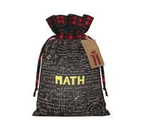 Bolsa de regalo artesanal de arpillera con cordón para matemáticas, una elegante bolsa de regalo textil perfecta para cualquier ocasión