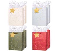 Bolsa de regalo, bolsas de regalo de papel con papel de seda y tarjetas de felicitación para familiares, amigos, profesores, cumpleaños, bodas, aniversarios, Navidad, agradecimiento, pequeñas empresas