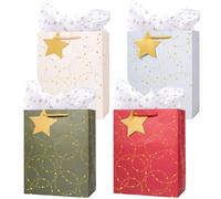 Bolsa de regalo, bolsas de regalo de papel con papel de seda y tarjetas de felicitación para familiares, amigos, profesores, cumpleaños, bodas, aniversarios, Navidad, agradecimiento, pequeñas empresas