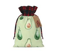Bolsa de regalo con cordón de arpillera con patrón de aguacate, bolsa de regalo textil artesanal para todas las ocasiones festivas