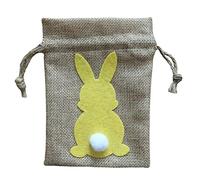 Bolsa de regalo con cordón de cola de conejo de Pascua, bolsas de tela, bolsas de caramelos para galletas, dulces, galletas, decoración de fiesta