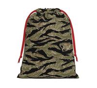 Bolsa de regalo con cordón de estampado de rayas de tigre con lazo rojo, suave y elegante para Navidad, Halloween, se adapta a tarjetas de caramelos