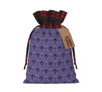 Bolsa de regalo con cordón de Navidad con estampado de mansión embrujada, embalaje festivo, Navidad, cumpleaños, bolsas para envolver necesidades