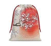 Bolsa de regalo con cordón de Navidad con estampado de reflejo solar, una opción conveniente para empaquetar pequeños regalos