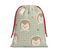 Bolsa de regalo con cordón para decoración de muchos erizos para fiestas, cumpleaños, aniversarios