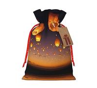 Bolsa de regalo con cordón para linternas voladoras chinas, bolsa de regalo artística de tela de Navidad, encantadora bolsa de arpillera para todas las ocasiones