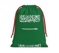 Bolsa de regalo con cordón para regalo de bandera de Arabia Saudita, recuerdos de fiesta, cumpleaños, almacenamiento diario, oficina, decoración del hogar