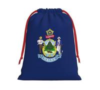 Bolsa de regalo con cordón para regalo de bandera del estado de Maine, recuerdos de fiesta, cumpleaños, almacenamiento diario, oficina, decoración del hogar