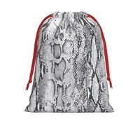 Bolsa de regalo con cordón para regalo de piel de serpiente, color blanco y negro, recuerdos de fiesta, cumpleaños, almacenamiento diario, oficina, decoración del hogar