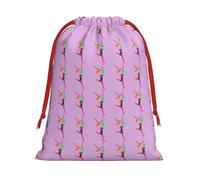 Bolsa de regalo con cordón suave con estampado de mujer en color con cinta roja duradera para Navidad, Halloween, regalo para adultos
