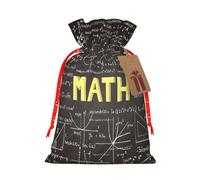 Bolsa de regalo con cordón y estampado de matemáticas escolares, bolsas reutilizables, recuerdos de fiesta, boda, festival, cumpleaños