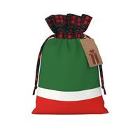 Bolsa de regalo con diseño de bandera de la República de Chechenia con cordón de dos colores, ideal para Navidad, cumpleaños