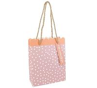 Bolsa de regalo con diseño de festón, color rosa