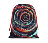 Bolsa de regalo con estampado cósmico en espiral espacial reutilizable para regalos de fiesta de vacaciones, regalos de cumpleaños