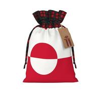Bolsa de regalo con estampado de bandera de Groenlandia de 8.3 x 11.8 pulgadas, decoración de fiesta de Navidad