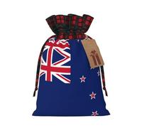 Bolsa de regalo con estampado de bandera de Nueva Zelanda de 8.3 x 11.8 pulgadas, decoración de fiesta de Navidad