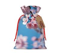 Bolsa de regalo con estampado de flores de cerezo rosa, suministros para fiestas de eventos, también se puede utilizar para regalar