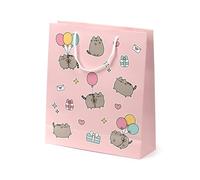 Bolsa de regalo con temática de Pusheen el gato - Foodie - XL, tamaño 40 cm con tarjeta de felicitación incluida, bolsa de cumpleaños