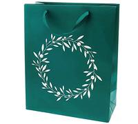 Bolsa de regalo, corona, verde oscuro, FSC Mix