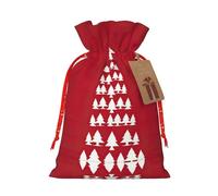 Bolsa de regalo de arpillera de árbol de abedul de Feliz Navidad, bolsa de regalo de tela versátil, ideal para regalos de Navidad y mucho más