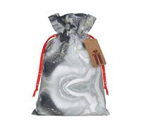 Bolsa de regalo de cáñamo de piedra de mármol oriental, bolsas de Navidad, bolsa de regalo para fiestas de Navidad