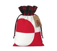 Bolsa de regalo de dos colores con cordón de la bandera de Groenlandia, M hermosa, conveniente, adecuada para cumpleaños de