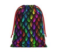 Bolsa de regalo de felpa ultra suave con cordón con estampado de escamas de dragón, regalos de dulces para fiestas de Navidad, bolsas de joyería de boda