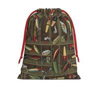 Bolsa de regalo de felpa ultra suave con cordón para regalo de señuelo de pesca, regalos de dulces para fiestas de Navidad, bolsas de joyería de boda
