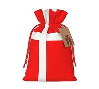 Bolsa de regalo de gran capacidad con cordón para tus regalos de Halloween, 11,9 x 17,5 cm, bandera danesa de Dinamarca, 1 unidad