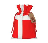 Bolsa de regalo de gran capacidad con cordón para tus regalos de Halloween, 11,9 x 17,5 cm, bandera danesa de Dinamarca, 1 unidad
