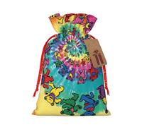 Bolsa de regalo de gran capacidad con cordón para tus regalos de Halloween, 11,9 x 17,5 cm, diseño de oso de Acción de Gracias, 1 unidad