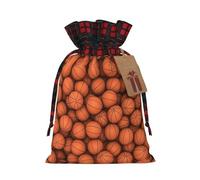 Bolsa de regalo de gran capacidad con cordón para tus regalos de Halloween, color naranja, 21 x 30 cm, 1 unidad