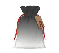 Bolsa de regalo de gran capacidad de color blanco a negro de 8.3 x 11.8 pulgadas con cordón para tus preciosos regalos de Halloween, 1 unidad