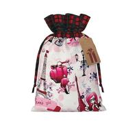 Bolsa de regalo de gran capacidad de la Torre Eiffel de París Francia de 8.3 x 11.8 pulgadas con cordón para tus regalos preciosos de Halloween, 1 unidad