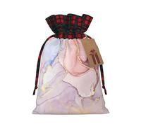 Bolsa de regalo de gran capacidad de mármol morado y dorado de 4.7 x 6.9 pulgadas con cordón para tus preciosos regalos de Halloween, 1 unidad