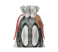 Bolsa de regalo de lino con cordón estampado Brooklyn Bridge, perfecta para bolsas de regalo, bolsas de dulces