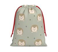 Bolsa de regalo de muchos erizos con cordón suave con cinta roja duradera para Navidad, Halloween, regalo para adultos