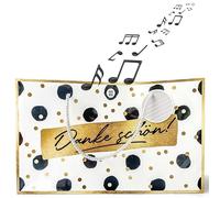 Bolsa de regalo de música "Danke" para botellas como vino o champán, juega al abrir "Count on you" (Coverversion), gran envoltorio de regalo con efecto de sorpresa musical