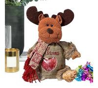 Bolsa de regalo de Navidad, bolsa de Papá Noel, muñeco de nieve, reno, fruta, bolsa de almacenamiento reutilizable con cremallera para frutas, caramelos, aperitivos, vacaciones, fiestas, regalos de