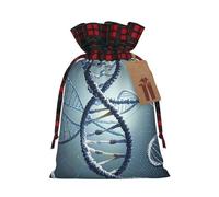 Bolsa de regalo de Navidad, bolsas de Navidad con hélice genética para suministros de fiesta de Navidad, bolsa con cordón, bolsa de caramelos, bolsas de envoltura para regalos de fiesta