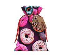 Bolsa de regalo de Navidad con cordón de dona, con atractivo rústico, perfecta para todas tus necesidades de regalo