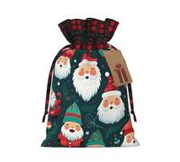 Bolsa de regalo de Navidad con diseño de Papá Noel | Bolsa de regalo de yute festiva | Para tus necesidades de envoltura navideña