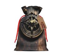 Bolsa de regalo de Navidad con diseño mágico de runas nórdicas, bolsa de regalo de Navidad, con cordón para fiestas, saco de arpillera para Navidad, cumpleaños, aniversarios