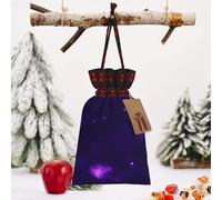 Bolsa de regalo de Navidad con estampado de galaxia mágica para Navidad, cumpleaños, boda o regalo diario